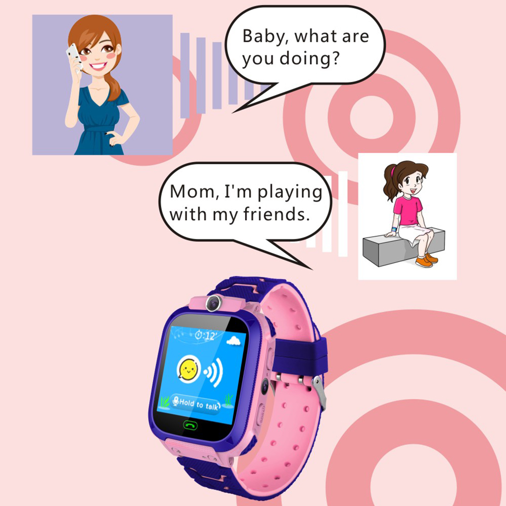 Kids Smart Watch Touch Screen LBS Location HD Photography Telephone Watches Alarm Clock Reward Two-way Hands-free Intercom