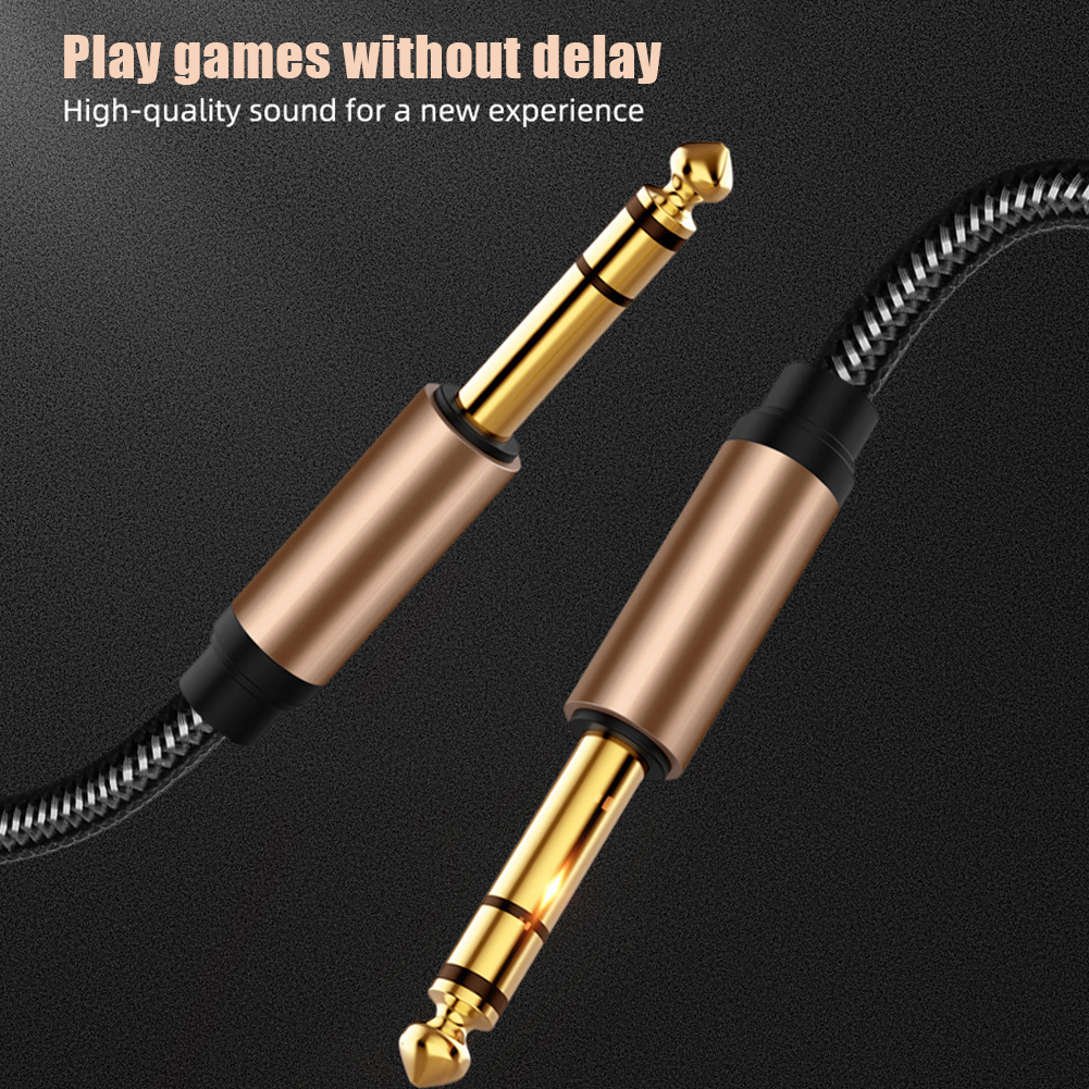 6.35 mm to 6.35 mm Instrument Guitar Cable Gold-Plated 6.35mm 1/4" Male TRS to 6.35mm 1/4" Male TRS Balanced Stereo Audio Cable