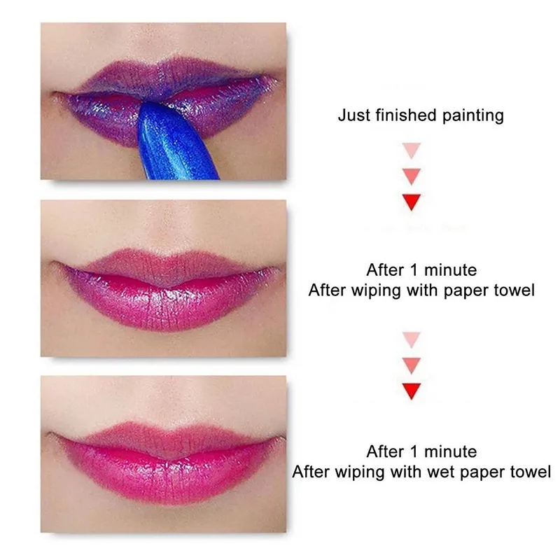 Blue rose lipstick temperature color changing lipstick women's makeup sexy lip gloss bright lipstick