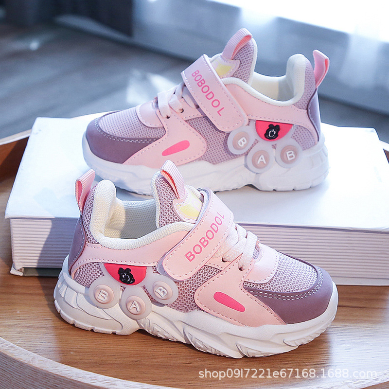 New Girls Breathable Mesh Casual Soft Sole Sneakers Lightweight Anti-slippery Boy's Running Shoes Fashion Sneaker