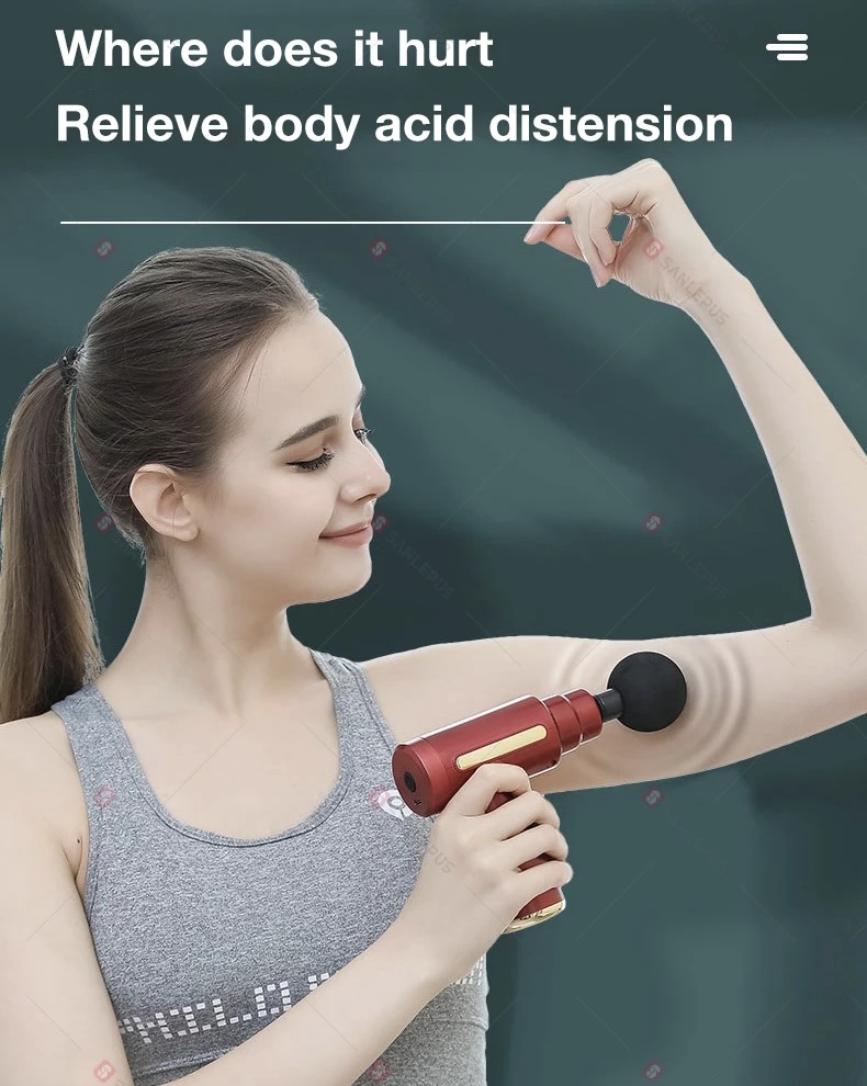 SANLEPUS Electric Massage Gun LCD Display Massager For Body Neck Back Pain Gout Relief Deep Muscle Relaxation Fitness Slimming