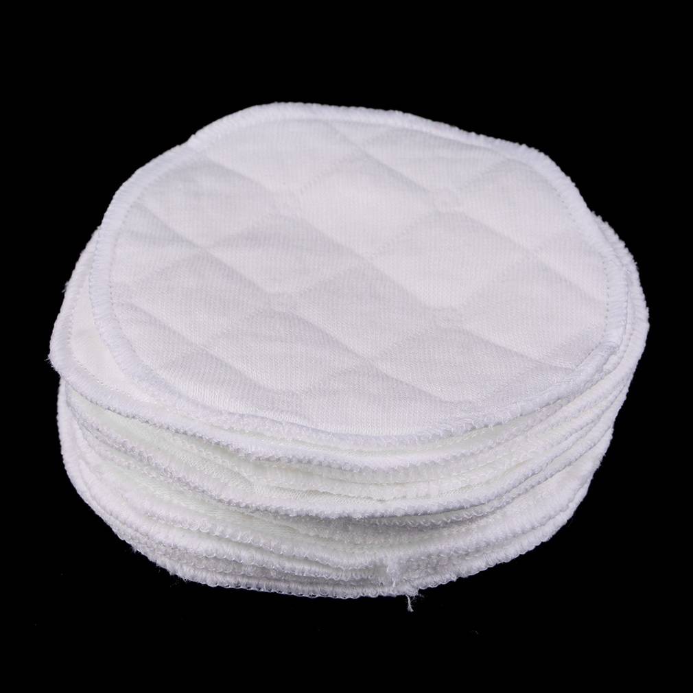 10 Reusable Breast Feeding Nursing Breast Pads Washable Soft Absorbent Baby