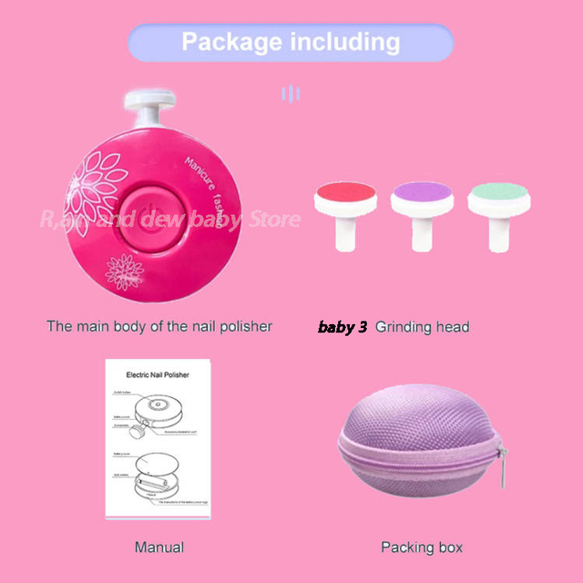 No Case Electric Lime Nail Clipper Goods For Newborn Baby Nail File Care Manicure Set Baby Trimmer Accessories