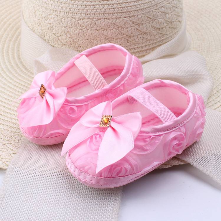 Baby Girls Shoes Noble Bow Flower Princess Shoes Infant Soft Sole Shoes Toddler Girl Shoes