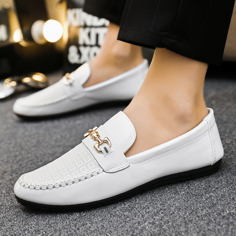 Men's Casual Slip On Shoe Round Toe Soft PU Leather Loafers Shoes Non Slip Driving Shoes Fashion Footwear
