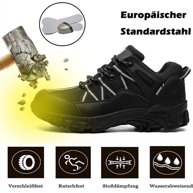Casual labor insurance shoes men's anti-smashing and anti-piercing lightweight breathable steel toe cap safety shoes protective
