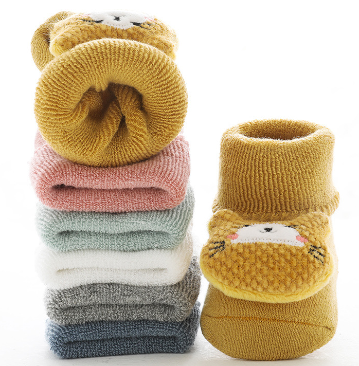Terry thickened baby socks doll cartoon dispensing non slip baby socks children floor socks newborn