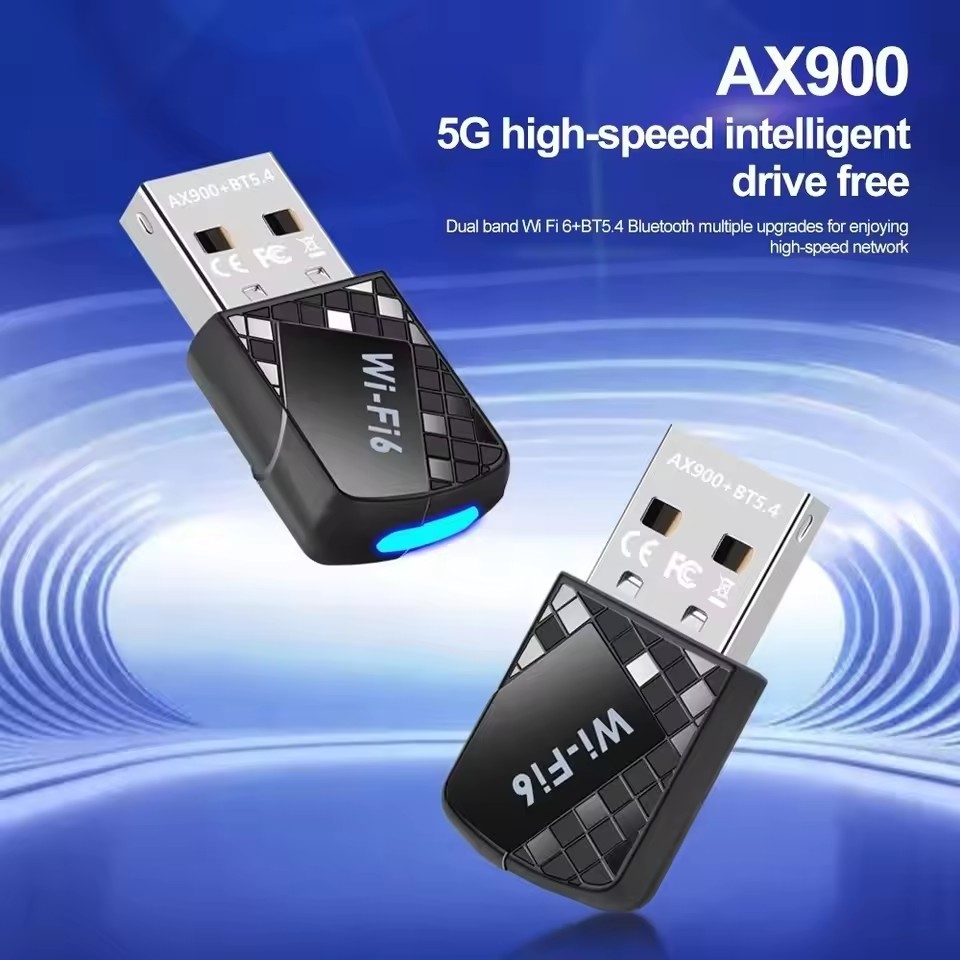 WiFi 6 Bluetooth 5.4 Adapter 900Mbps Dual Band USB Network Card Driver Free 2.4G&5GHz Wireless WiFi Receiver Wireless Network
