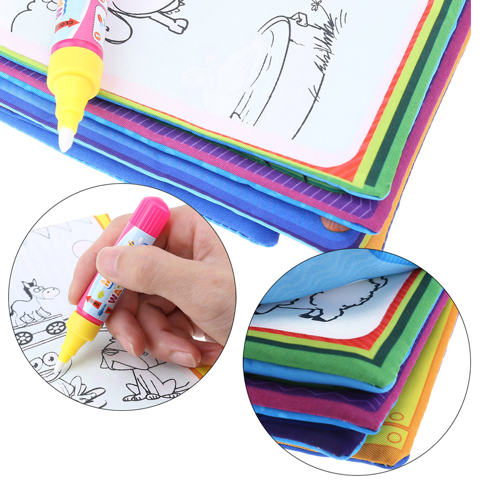 New Kids Magic Water Drawing Book Animals Painting Water Coloring Cloth for Children Drawing Early Educational Toy