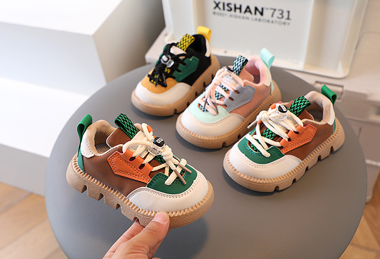 New Kids Casual Shoes Student Running Shoes Boys & Girls Sneakers Kids Walking Shoes Hiking Shoes Breathable and Non-slip