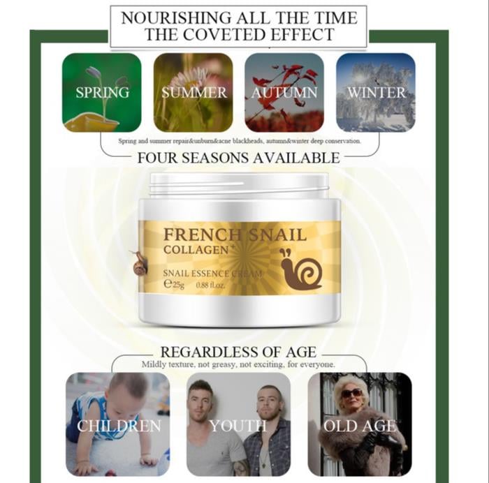 Snail Face Cream Hyaluronic Acid Anti-Wrinkle Anti-aging Facial Day Cream Collagen Moisturizer Nourishing Tight Skin Serum Care