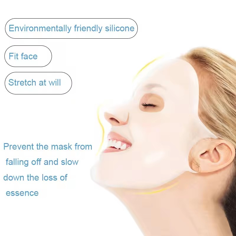 3D Silicone Face Mask Women Skin Care Moisturizing Lifting Firming Anti Wrinkle Reusable Gel Sheet Mask Facial Skin Care Tool