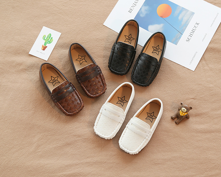 Bean Shoes 1-6 Years Old Children Real Leather Shoes Male Child Breatherable Leather Shoes Boys Leather Shoes