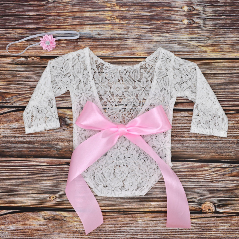 Photography accessories for newborns, clothes jumpsuit with bow for girls and kids, princess jumpsuit
