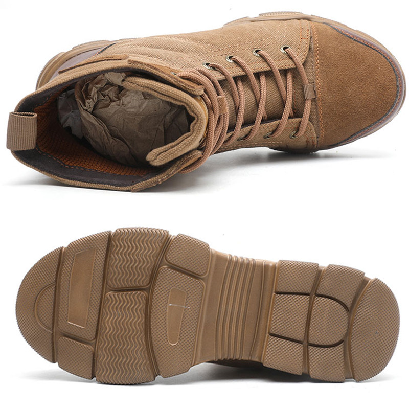 Safety shoes Anti-smashing and anti-piercing safety shoes Steel toe cap Wear-resistant high-top work protective shoes