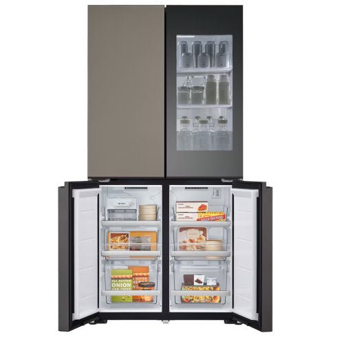LG 617L MOODUP FRENCH DOOR LUX GRAY-LUX WHITE FRIDGE
