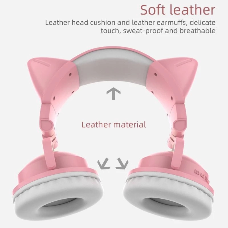 Cat Ear Wireless Bluetooth Headphone7.1 Channel StereoMusic Game Earphone WithBilateral Mic Noise Reduction HeadsetsCasque audio