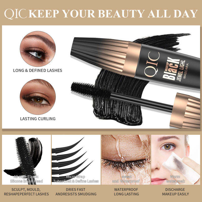 2023 New Product and Abundant 4D eye black Skinny and Thick Rolling Dye Waterproof Makeup
