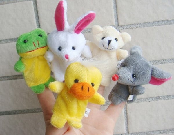 10pcs/ Cartoon Animal Velvet Finger Puppet Finger Toy Finger Doll Baby Cloth Educational Hand Toy Story
