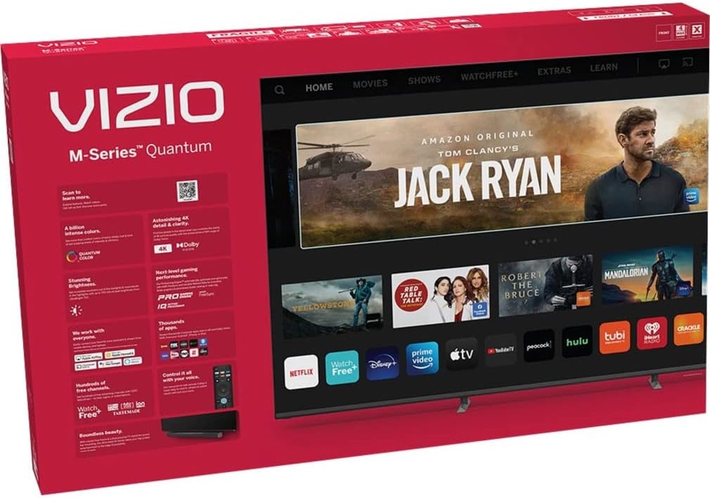 VIZIO 65-Inch M-Series 4K QLED HDR Smart TV with Voice Remote, Dolby Vision, HDR10+, Alexa Compatibility, VRR with AMD FreeSync, M65Q6-J09, Model