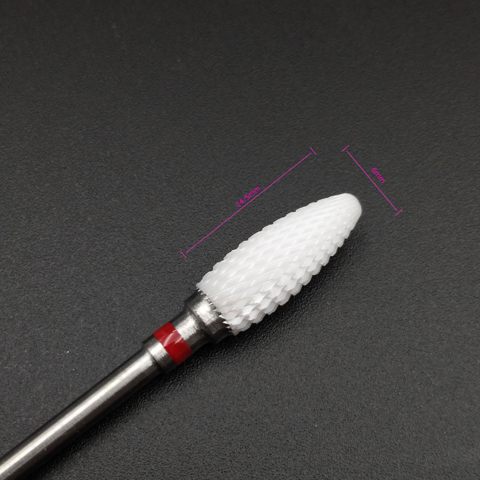 Nail Art Ceramic Polishing Head Single Ceramic Cylindrical Round Head Special Tool for Electric Nail Polishing Machine