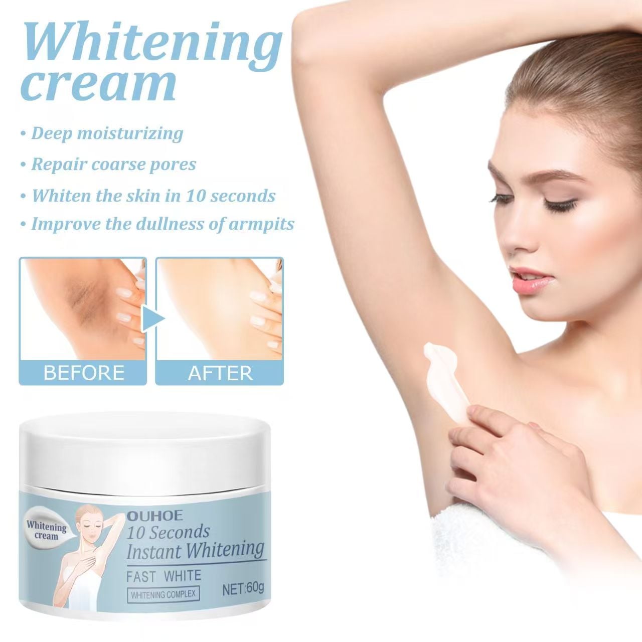 Vitamin C Skin Brightening Cream Private Parts Underarm W-hitening Butt Knee Brighten Inner Thigh Remove Melanin Cream 60g