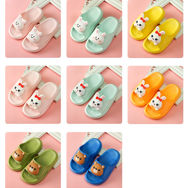 New Children's Slippers Summer Cartoon Soft Bottom Comfortable Girls Sandals Home Bathroom Baby Shoes