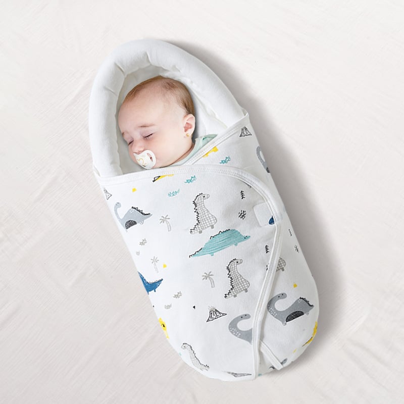 Newborn baby quilt double-layer cotton spring, autumn and winter wrap windproof baby thin sleeping bag 83*73cm