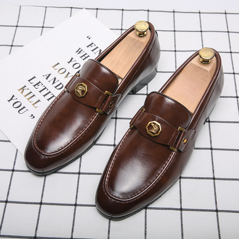 New Black Men's Anti slip Round Head Fashion Men's Formal Shoes Free Delivery Men's Wedding Shoes Size 38-48