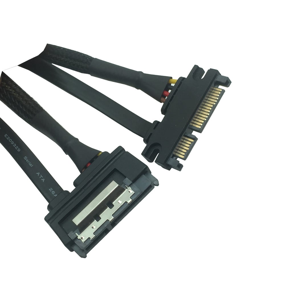 Sata Extension Cable SATA 22 Pin Male To Female SATA 3 III 22 Pin Male to Female 7+15 Pin SATA Data Power Combo 0.3M 0.5M