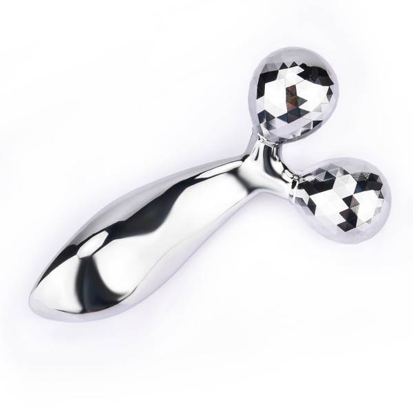 3D Roller Massager 360 Rotate Silver Thin Face Full Body Shape Lifting Wrinkle Remover Slimming Facial Massage Relaxation Tool