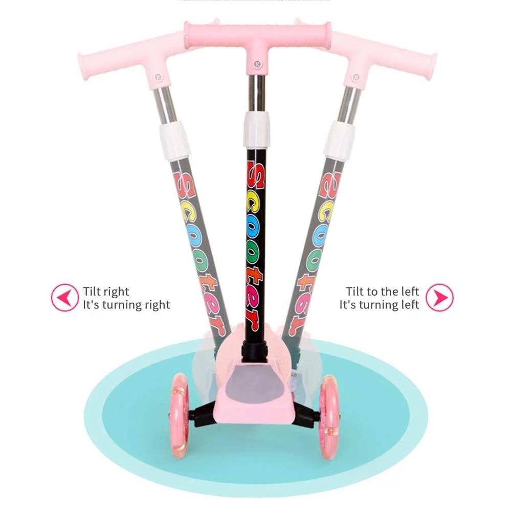 Toy Folding Children Scooter 2-8 Years Old Three-wheel Flashing Skateboard Swing Car Indoor And Outdoor Children's Scooter