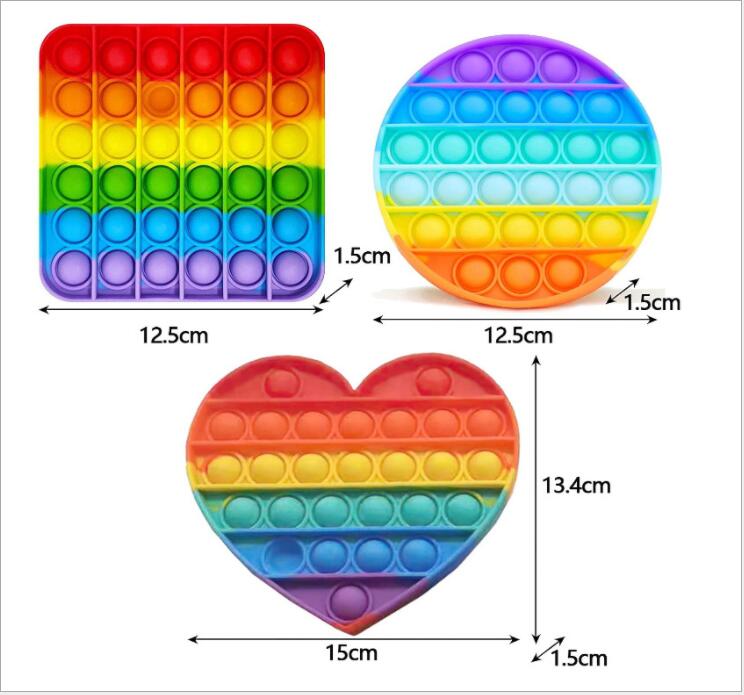 Sensory Pop Fidget Toy Box Squishy Figet Stress Reliever Toys Push Bubbleadult Child Funny Antis Stress Pop Reliver Toys