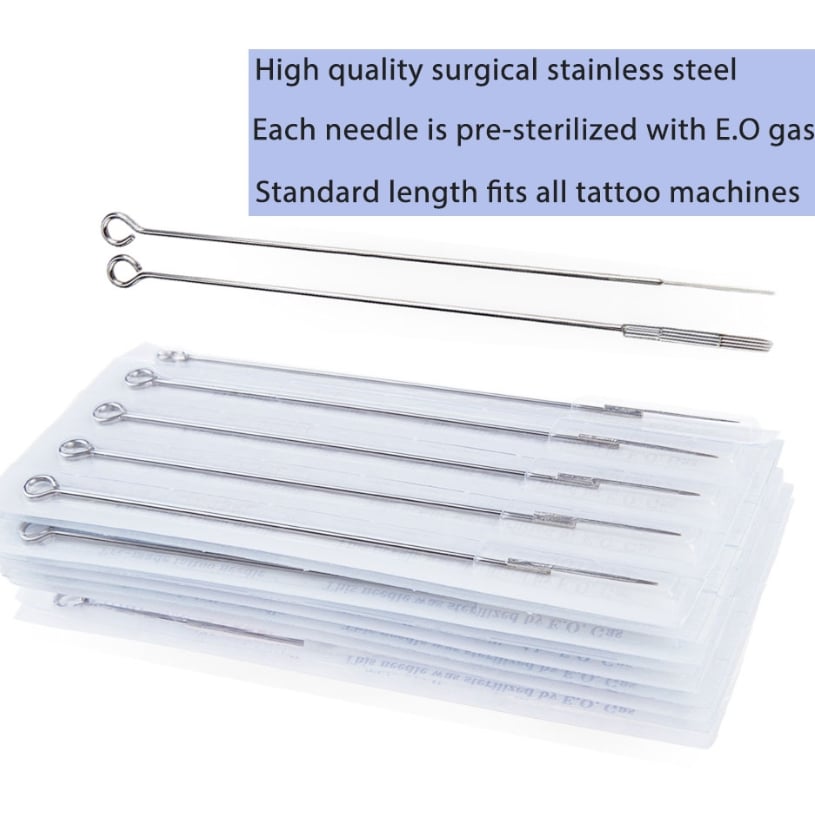 50pcs Sterilized Tattoo Needles Mixed with 3 5 7 9 RL RS M1