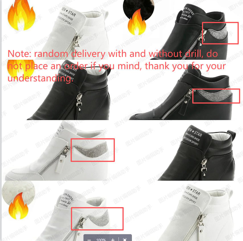 Winter Black White Hidden Wedge Heels sneakers Casual Shoes Woman high Platform Shoes Women's High heels wedges Shoes For Women