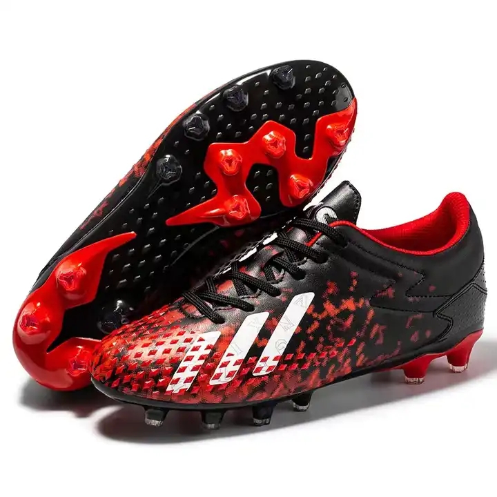 Men Cleats Football Boots High Top Soccer Sneakers Turf Futsal Outdoor Fashion White Sport Shoes