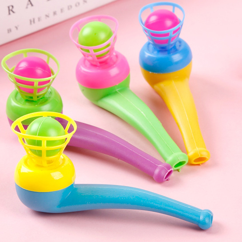 2Pcs Suspended Blow Pipe Blow Ball Rod Board Game for Children Balance Training Floating Blowing Ball Board Game Kids Toy &