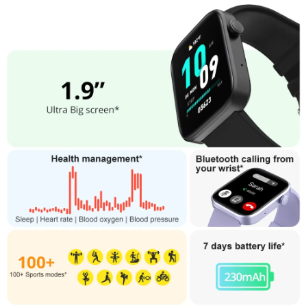 COLMI P71 Voice Calling Smartwatch Men Health Monitoring IP68 Waterproof Smart Notifications Voice Assistant Smart Watch Women