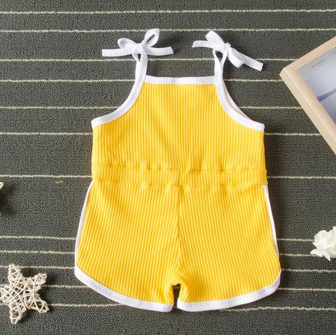 Girls Cotton Round Neck Sleeveless Unicorn Hot Stamping Flower Print Tassel Design Party Play