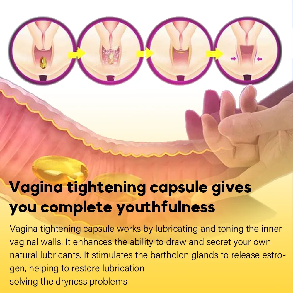 100pcs Yoni Care of Gynecological Capsule Vaginal Tighten Pops Healthy Feminine Vaginal Pops Soft Capsule Feminine Hygiene