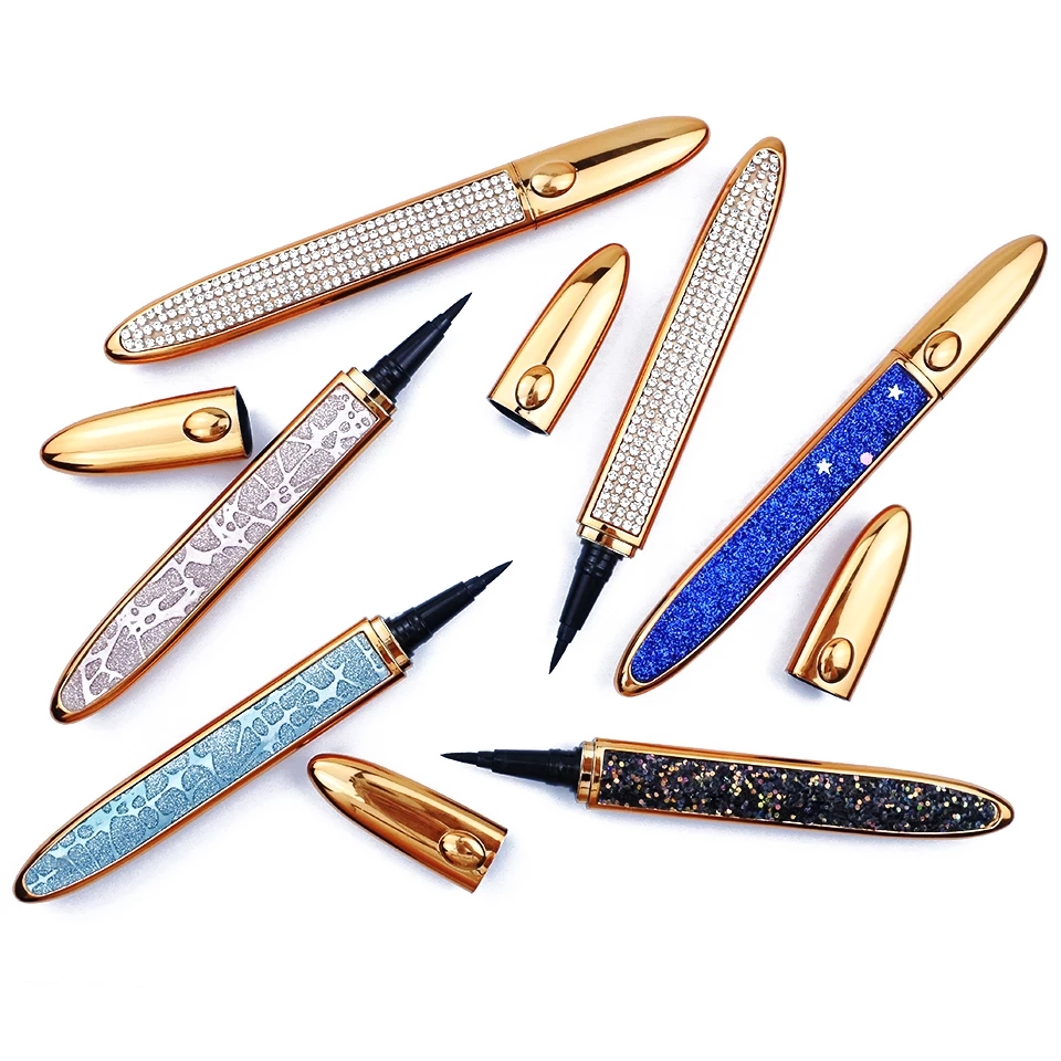 Magic Self-adhesive Liquid Eyeliner Pencil Glue-free Magnetic-free for Eyelashes Waterproof Eye Liner Pen Makeup Cosmetic