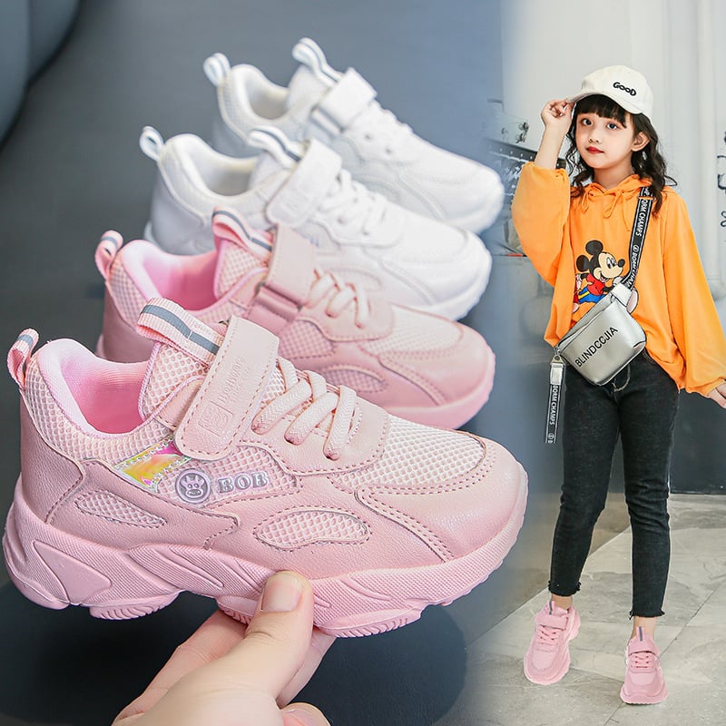 Spring And Summer New Children's Net Shoes Breathable Mesh Surface Girls Elementary School Sports Shoes Travel Shoes