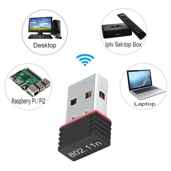 150Mbps USB 2.0 WiFi Wireless Network Card 802.11n 2.4GHz LAN Adapter