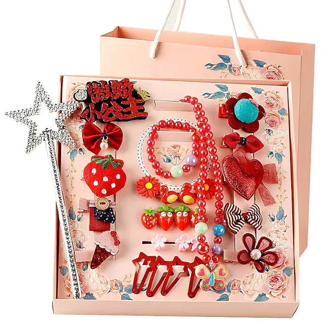Kids Baby Girls' Children's Accessories Hairpin Hairpin Princess Hair Rope Super Fairy Baby Hair Tie Gift Set