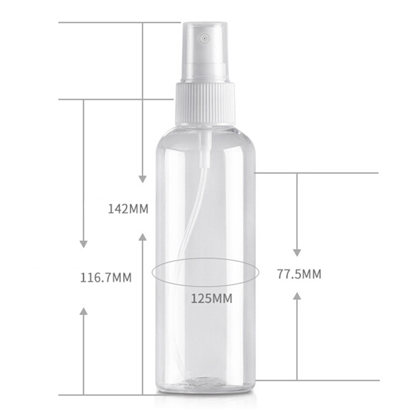 1pc / 100ml round shoulder watering can, cosmetic perfume spray bottle, split bottle plastic bottle, PET spray bottle