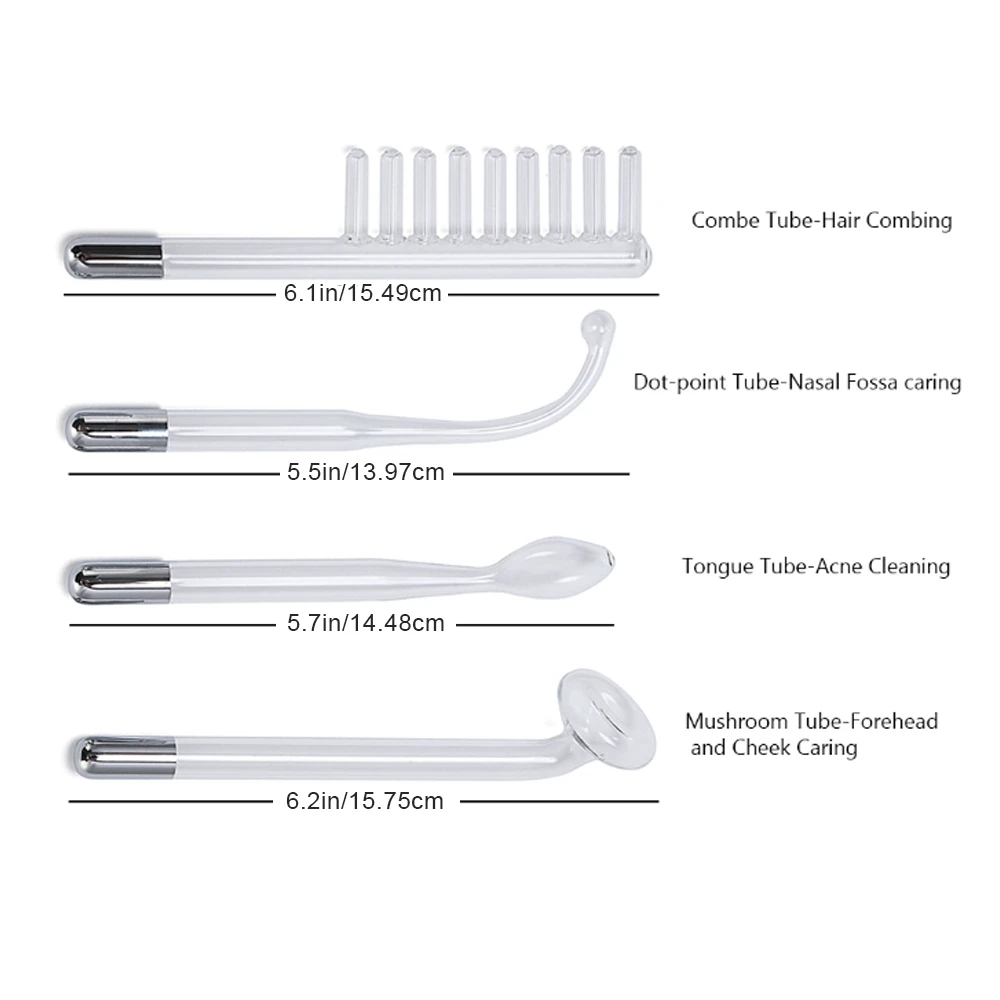 Portable Electrode High Frequency Electrotherapy Facial Massager Appliances Machine Spot Acne Remover Dead Skin Care Face Spa
