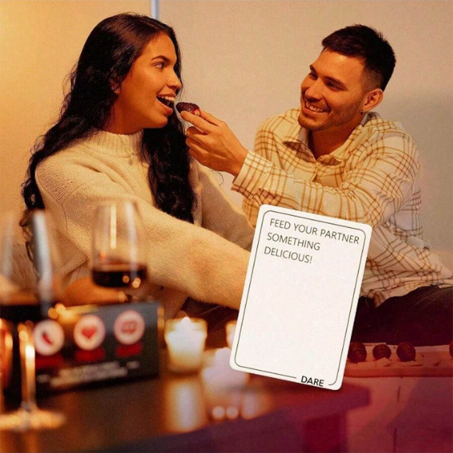 Talk, Flirt or Dare Full English romantic game talk or adventure game cards 3 Games Cards In 1 Couples Valentine's Day Gift