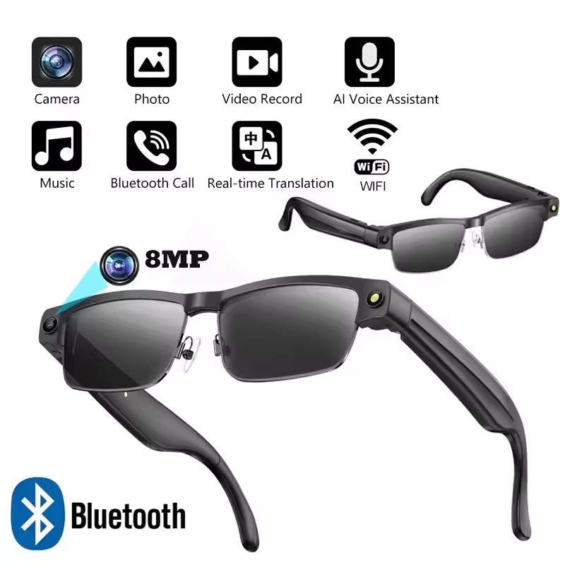 L802 Smart AI Glasses 800W camera Recording Videos Ai Photo Recognition Answer Translation Bluetooth Call noisereduction Glasses
