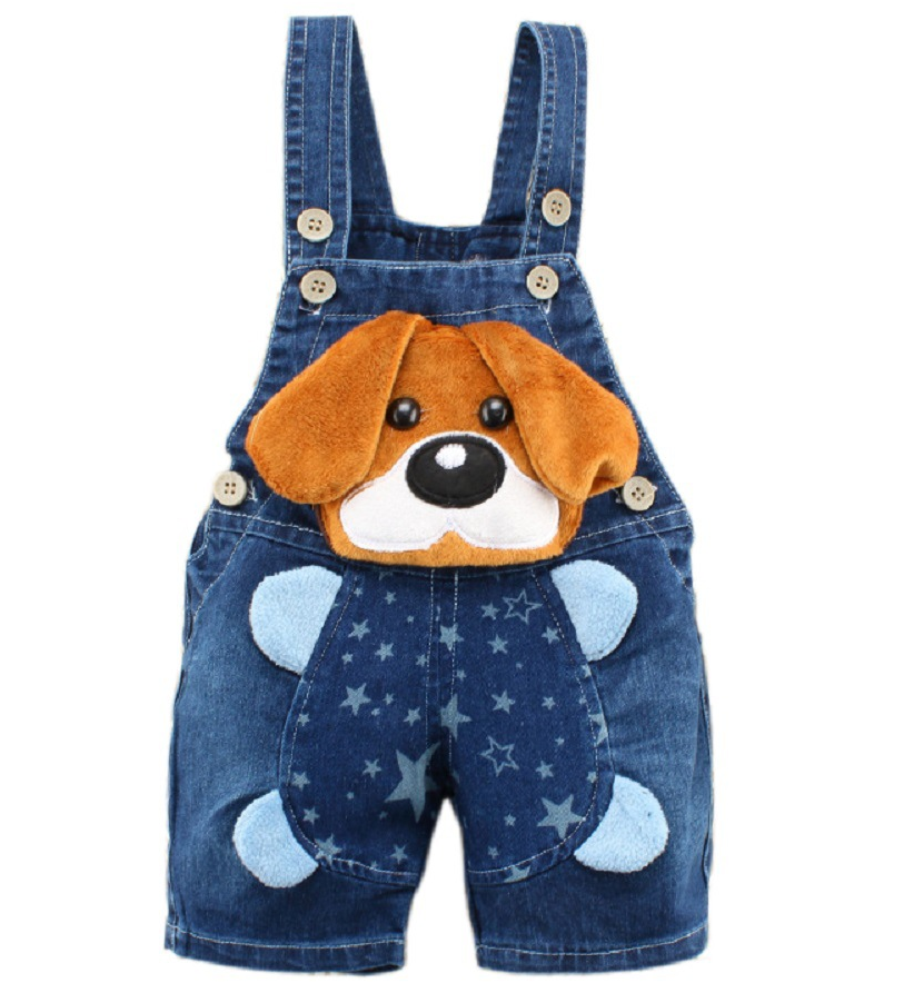 Boys' and girls' pants baby children's suspenders jeans children's clothes baby Summer