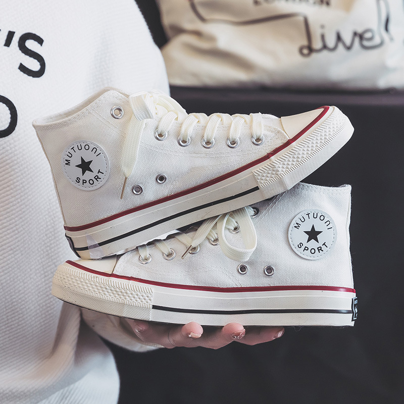 High Bang Retro Canvas Shoes Retro Casual Board Shoes Vulcanized Rubber Shoes Men's and Women's Couple Shoes